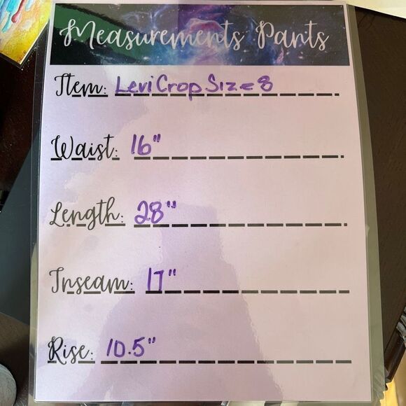 Levi’s 515 Cuffed Capri Dark Wash With Contrasting Belt Loops Size 8 - Picture 3 of 13